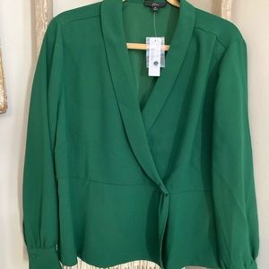 NWT J. Crew Drapey Faux Wrap Top